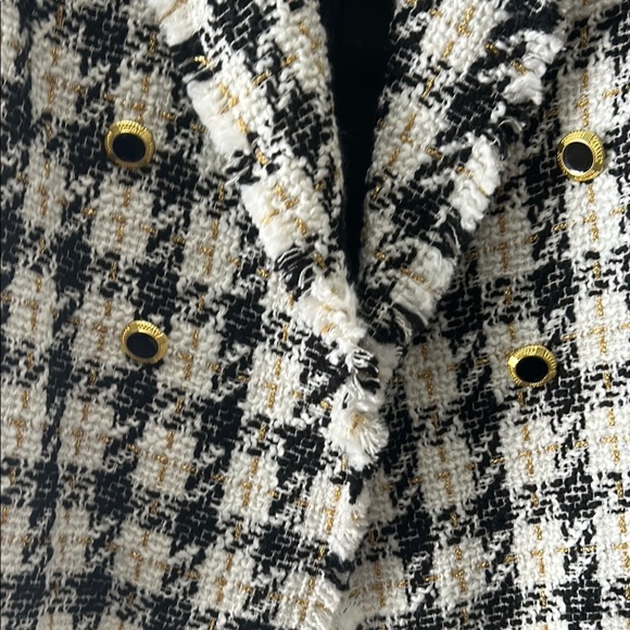 *House of Harlow 1960 Black and White Houndstooth Blazer - Picture 3 of 11